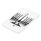 Menorah und Stern Magnet (Linke Seite)