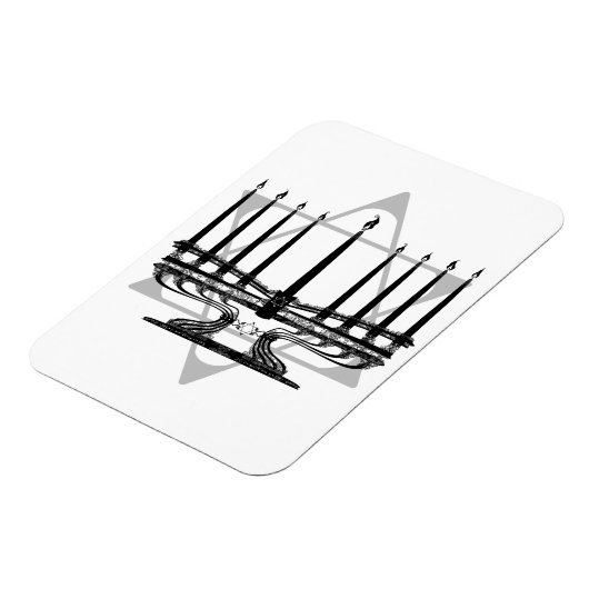 Menorah und Stern Magnet (Linke Seite)