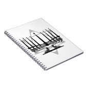 Menorah und Stern Notizblock (Rechte Seite)