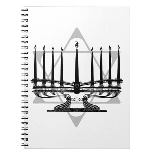 Menorah und Stern Notizblock (Vorderseite)
