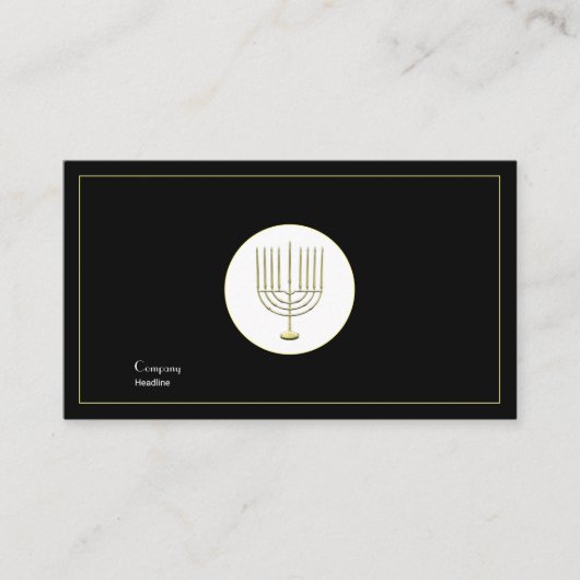 Menorah Visitenkarte (Vorderseite)