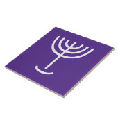 Menorah White Lila Fliese (Seite)