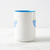 Menorah Zweifarbige Tasse (Mittel)