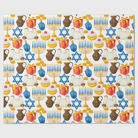 Menorah's For Hanukkah Geschenkpapier (Flach)