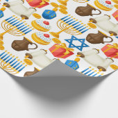 Menorah's For Hanukkah Geschenkpapier (Ecke)