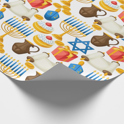 Menorah's For Hanukkah Geschenkpapier (Ecke)