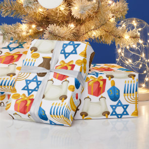 Menorahs für Chanukka Geschenkpapier