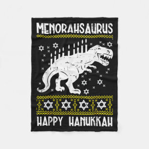Menorahsaurus Frohes Chanukka Dino Chanukka Kleink Fleecedecke