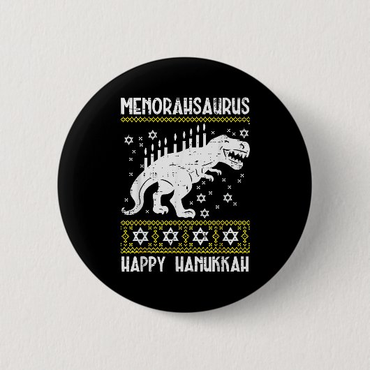 Menorahsaurus Happy Hanukkah Dino Chanukah Toddler Button (Vorderseite)