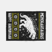 Menorahsaurus Happy Hanukkah Dino Chanukah Toddler Fleecedecke (Vorderseite (Horizontal))