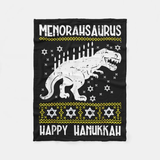 Menorahsaurus Happy Hanukkah Dino Chanukah Toddler Fleecedecke (Vorderseite)