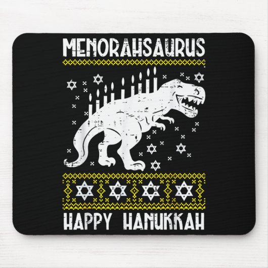 Menorahsaurus Happy Hanukkah Dino Chanukah Toddler Mousepad (Vorne)