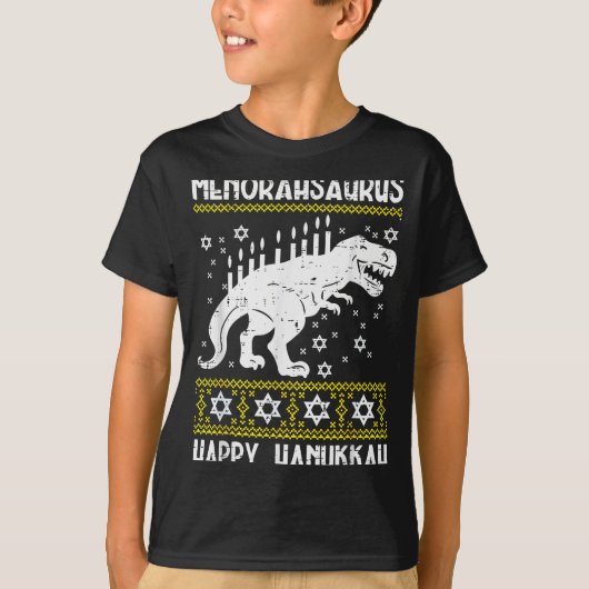 Menorahsaurus Happy Hanukkah Dino Chanukah Toddler T-Shirt (Vorderseite)