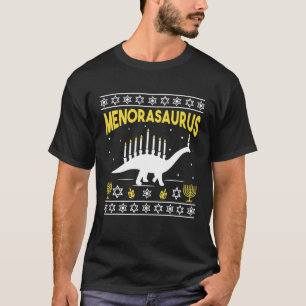 Menorasaurus Hanukkah Dinosaur Geschenke T-Shirt