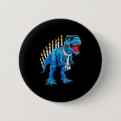 Menorasaurus Hanukkah T Rex Dinosaur Dino Chanukah Button (Vorderseite)