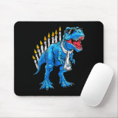 Menorasaurus Hanukkah T Rex Dinosaur Dino Chanukah Mousepad (Mit Mouse)