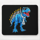 Menorasaurus Hanukkah T Rex Dinosaur Dino Chanukah Mousepad (Vorne)