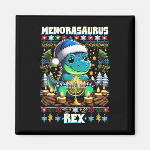 Menorasaurus Rex Dino Trex hässlicher Weihnachtspu Magnet