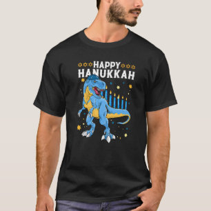 Menorasaurus Rex Dinosaur Frohes Chanukka Jungen K T-Shirt