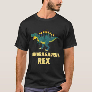 Menorasaurus Rex Dinosaur Hanukkah Funny Jewish Ho T-Shirt