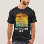 Menorasaurus Rex  Dinosaur Rex Hanukkah Menora Pun T-Shirt (Vorderseite)