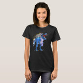 Menorasaurus Rex  Rex Dinosaur Hanukkah T-Shirt (Vorne ganz)