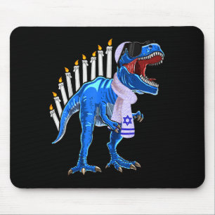 Menorasaurus Rex-Shirt T-Rex-Dinosaur Chanukka-Gif Mousepad