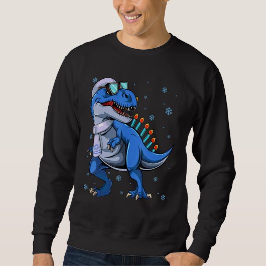 Menorasaurus Rex Shirt T Rex Dinosaur Hanukkah für (Vorderseite)