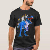 Menorasaurus Rex Shirt T Rex Dinosaur Hanukkah Gif (Vorderseite)