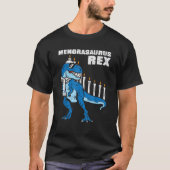 Menorasaurus Rex Trex Menorah Hanukkah Chanukah Je T-Shirt (Vorderseite)