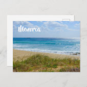 Menorca Beach and Dunes Foto Postkarte (Vorne/Hinten)