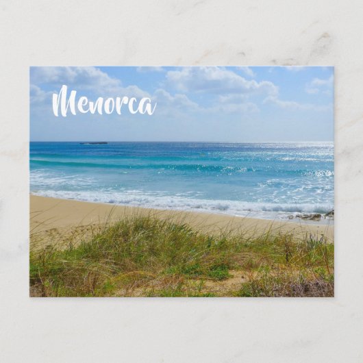 Menorca Beach and Dunes Foto Postkarte (Vorderseite)