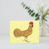 Menorca: Buff Rooster Postkarte (Stehend Vorderseite)