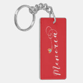 Menorca Flaggenherz, Balearen Schlüsselanhänger (Vorderseite links)