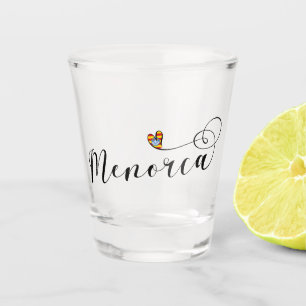 Menorca Flaggenherz, Balearen Schnapsglas