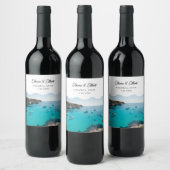 Menorca Gastgeschenk Hochzeit Personalisiert Wine Weinetikett (Flaschen)
