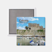 Menorca Hafen Ciutadella Souvenir Magnet (Vorderseite/Rückseite)