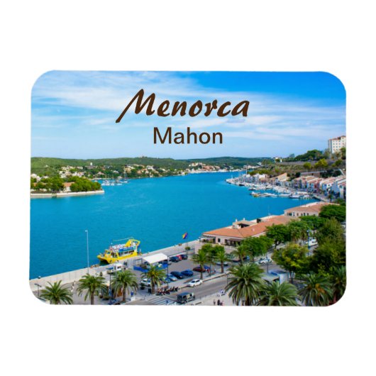 Menorca Hafen von Mahon Souvenir Magnet (Horizontal)