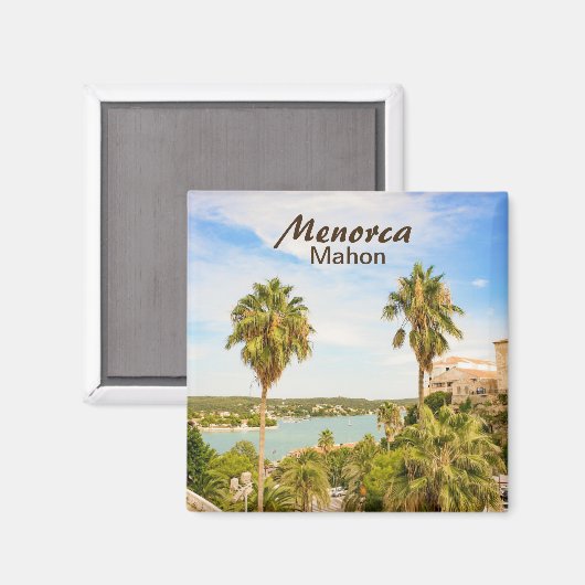 Menorca Mahon Souvenir Magnet (Vorderseite/Rückseite)