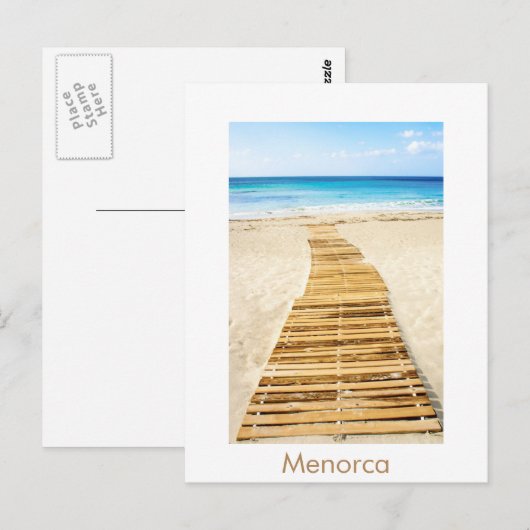 Menorca Santo Tomas Beach Postkarte (Vorne/Hinten)