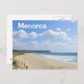 Menorca Son Bou Beach Postkarte (Vorne/Hinten)