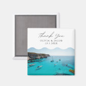 Menorca Spanien Gastgeschenk Hochzeit Vielen Dank Magnet (Vorderseite/Rückseite)