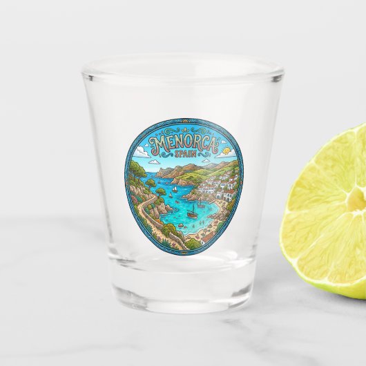 Menorca Spanien Schnapsglas (Vorderseite)