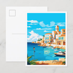Menorca Spanien Vintage-Reiseillustration Postkarte
