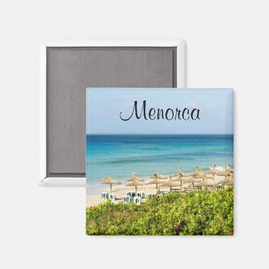 Menorca Strand von Santo Tomas Souvenir Magnet (Vorderseite/Rückseite)
