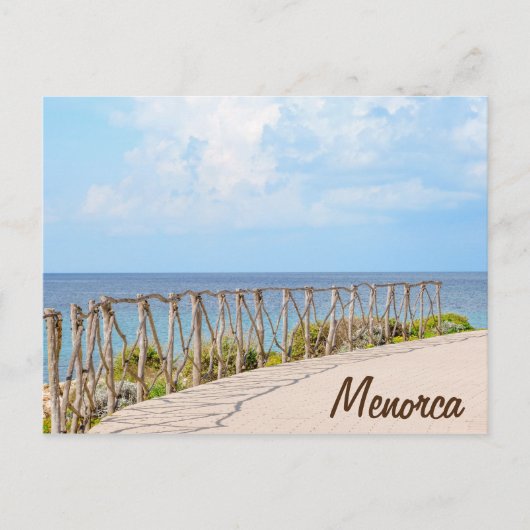 Menorca Traditioneller Holzzaun Postkarte (Vorderseite)