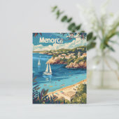 Menorca Vintag Postkarte (Stehend Vorderseite)