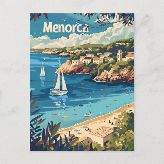 Menorca Vintag Postkarte (Vorderseite)