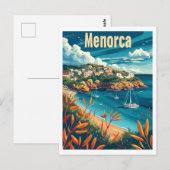 Menorca Vintage Postkarte (Vorne/Hinten)