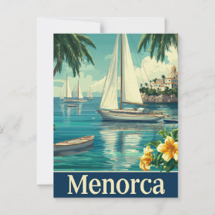 Menorca Vintage Postkarte